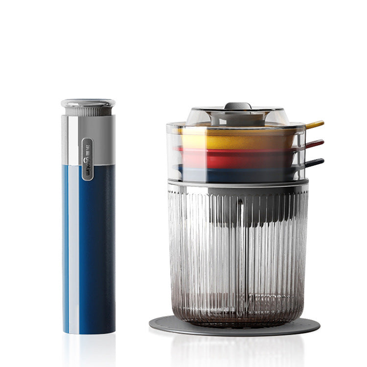 Compact and lightweight electric grinder, perfect for small kitchens and quick food preparation.