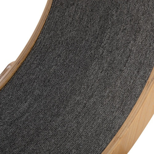 Cat treadmill with soft carpet track for paw-friendly use