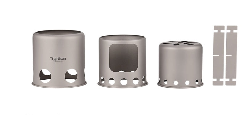 Detailed close-up of titanium parts with brushed finish