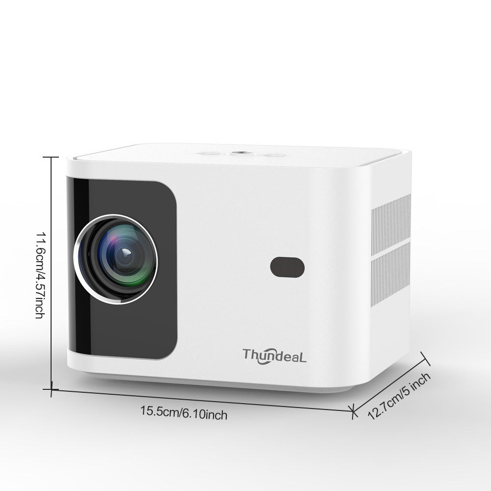 Lightweight and portable HD projector perfect for business presentations and home entertainment.