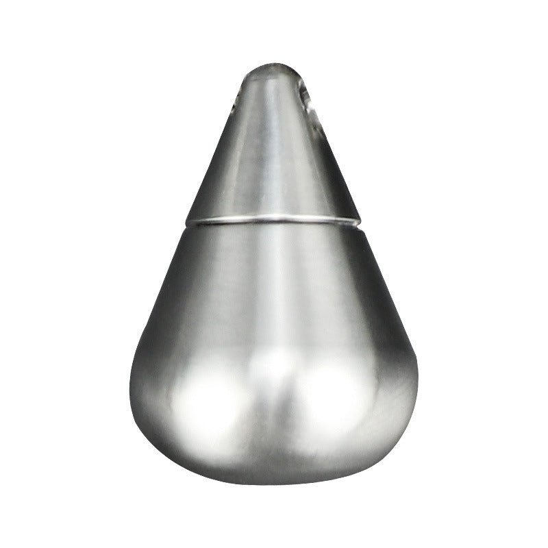 Pocket-sized titanium alloy bottle with a waterproof seal in a water drop shape.