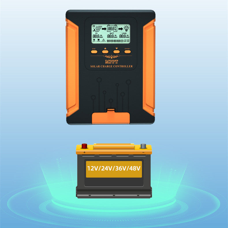 Side view of the Intelligent Solar Controller emphasizing its 188 x 242 x 67mm size.