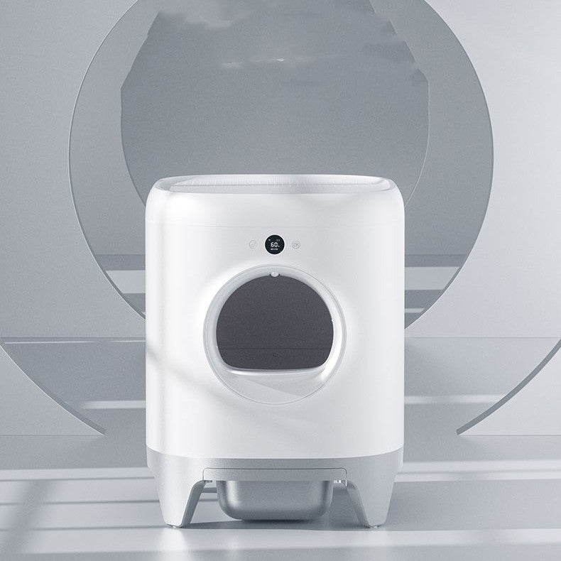Full accessory package included with the Xiaopei Cat Litter Box: power adapter, trash bags, and more.