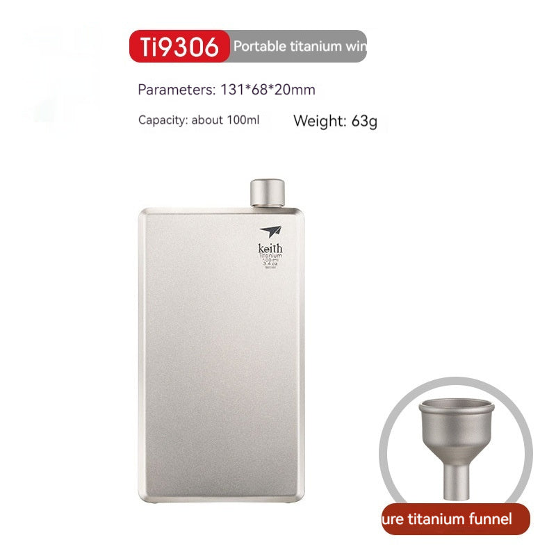 Robust Pure Titanium Wine Pot in a Modern Minimalist Style