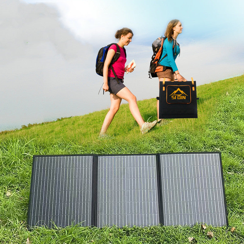 Lightweight and foldable 100W solar panel featuring advanced ETFE coating for durability.