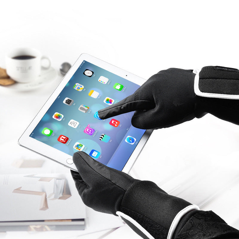 Heated gloves showcasing LED display for intelligent and precise temperature adjustments.