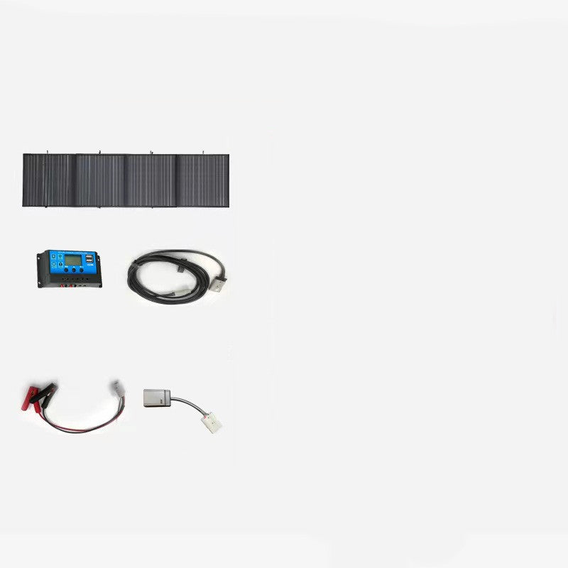Portable foldable solar panel designed for charging laptops, smartphones, and outdoor energy systems.