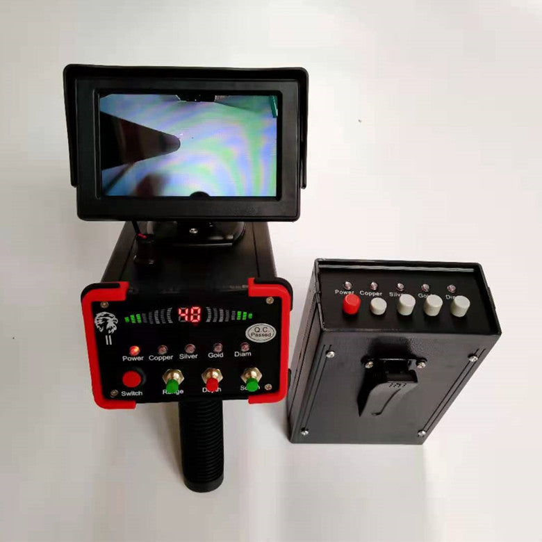 Adjustable metal detector with an LCD display for easy control and customization.