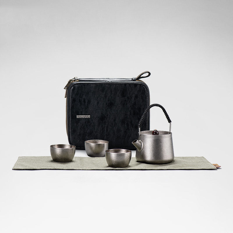 Lightweight 250ml titanium teapot included in the Wild Wind Tea Set.