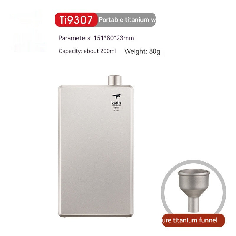 Contemporary Design Pure Titanium Square Wine Pot