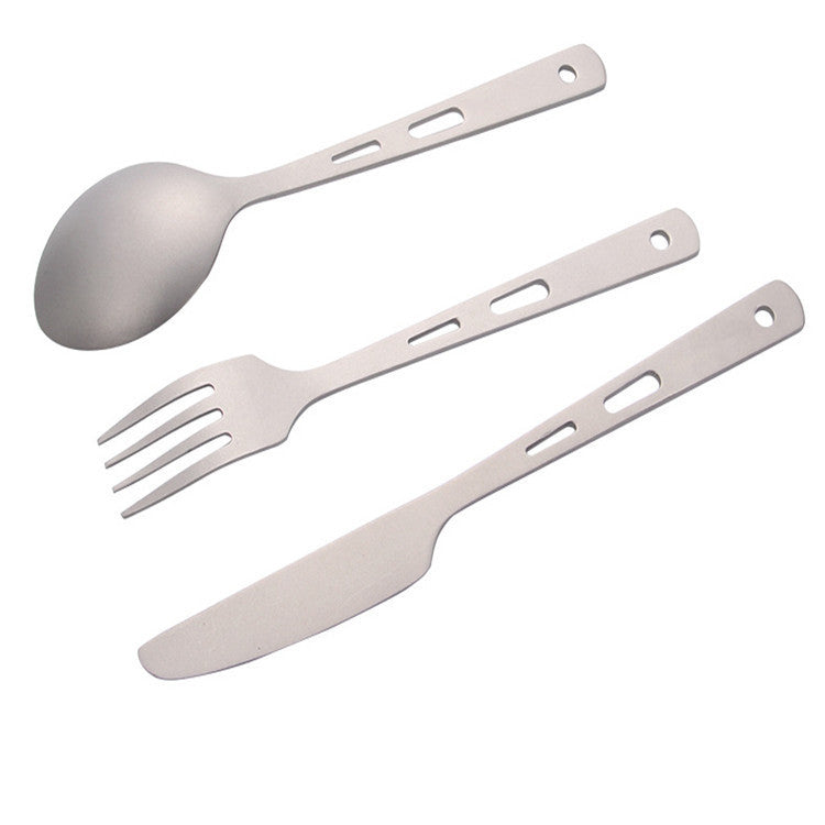 Pure titanium travel spoon with smooth ergonomic design