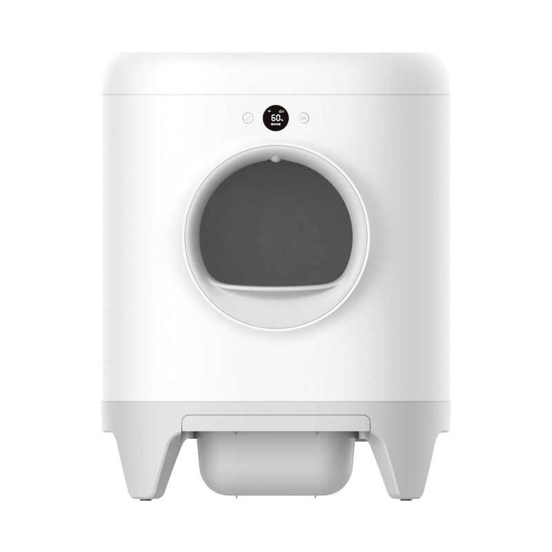 Interior view of the Xiaopei Cat Litter Box with a spacious 60L inner cylinder.