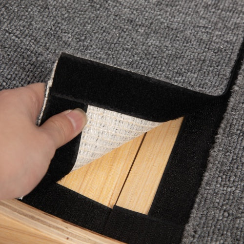 Sturdy wooden base of the natural cat treadmill