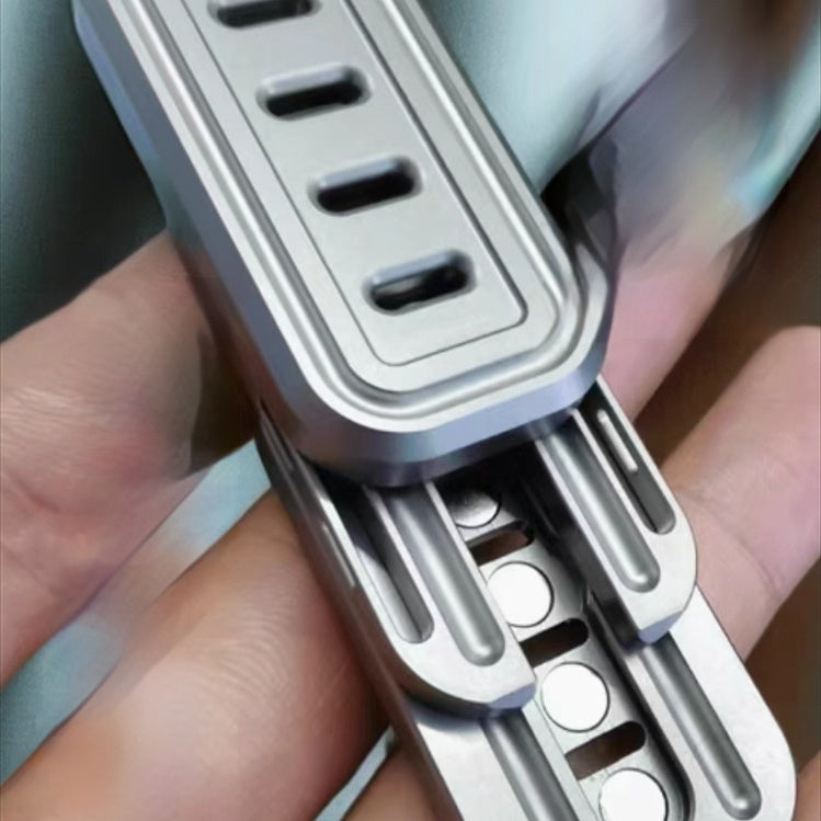 Full View of Titanium Alloy Tuning Fork Push Card Decompression Toy