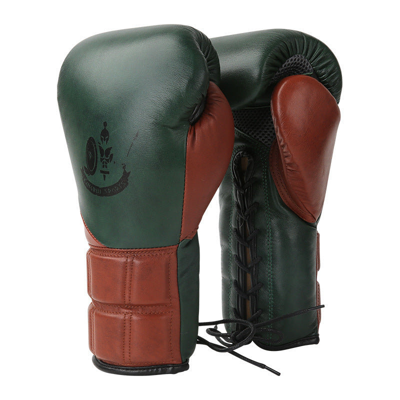 Boxing gloves worn during a shadowboxing or training session