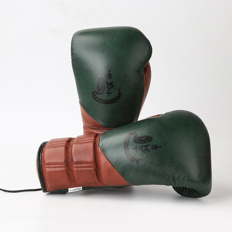 Glove detail showing natural leather wear and patina development