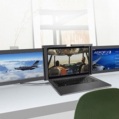 Front view of the 12.2-inch portable dual screen monitor with full HD resolution.