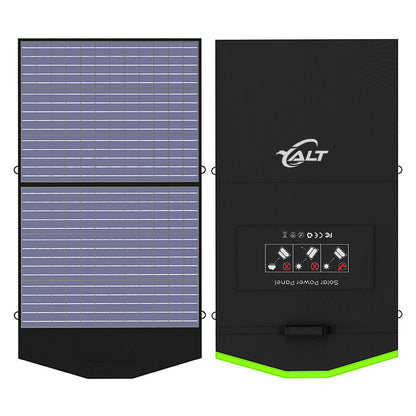 200W folding solar panel featuring MC4 to Anderson adapter for versatile connectivity.
