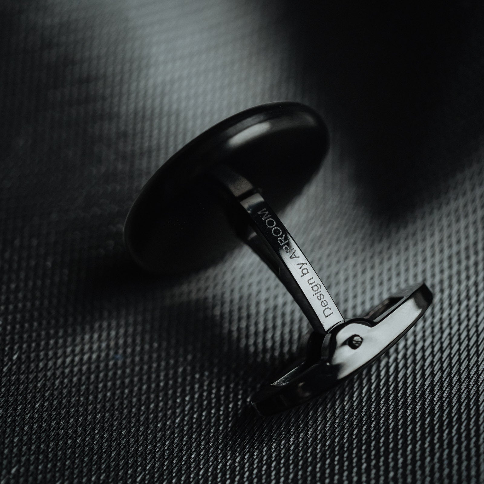 Stylish Black Cufflinks Paired with a White Business Shirt