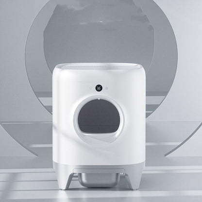 Full accessory package included with the Xiaopei Cat Litter Box: power adapter, trash bags, and more.