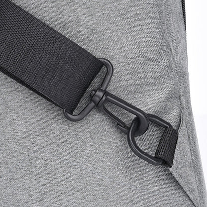 Man wearing crossbody anti-theft bag while walking outside