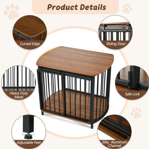 Wooden pet crate seamlessly fitting into stylish home décor