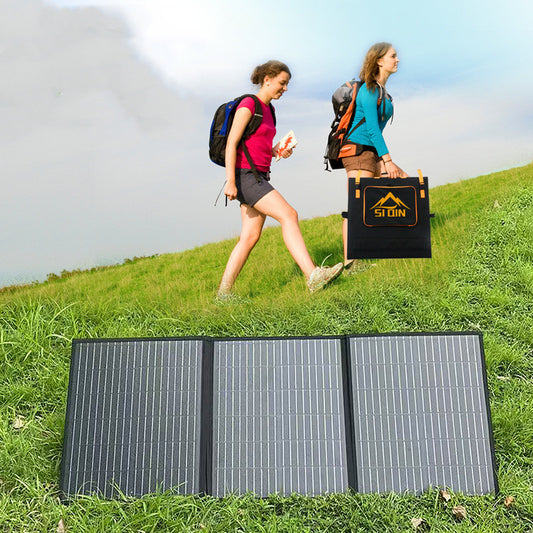 Lightweight and foldable 100W solar panel featuring advanced ETFE coating for durability.