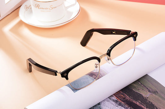 Stylish smart audio glasses with built-in Bluetooth and slim design