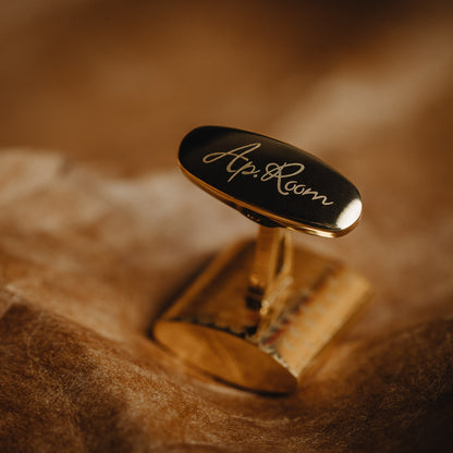 Elegant Gold Cufflinks in Premium Gift Box for Stylish Men
