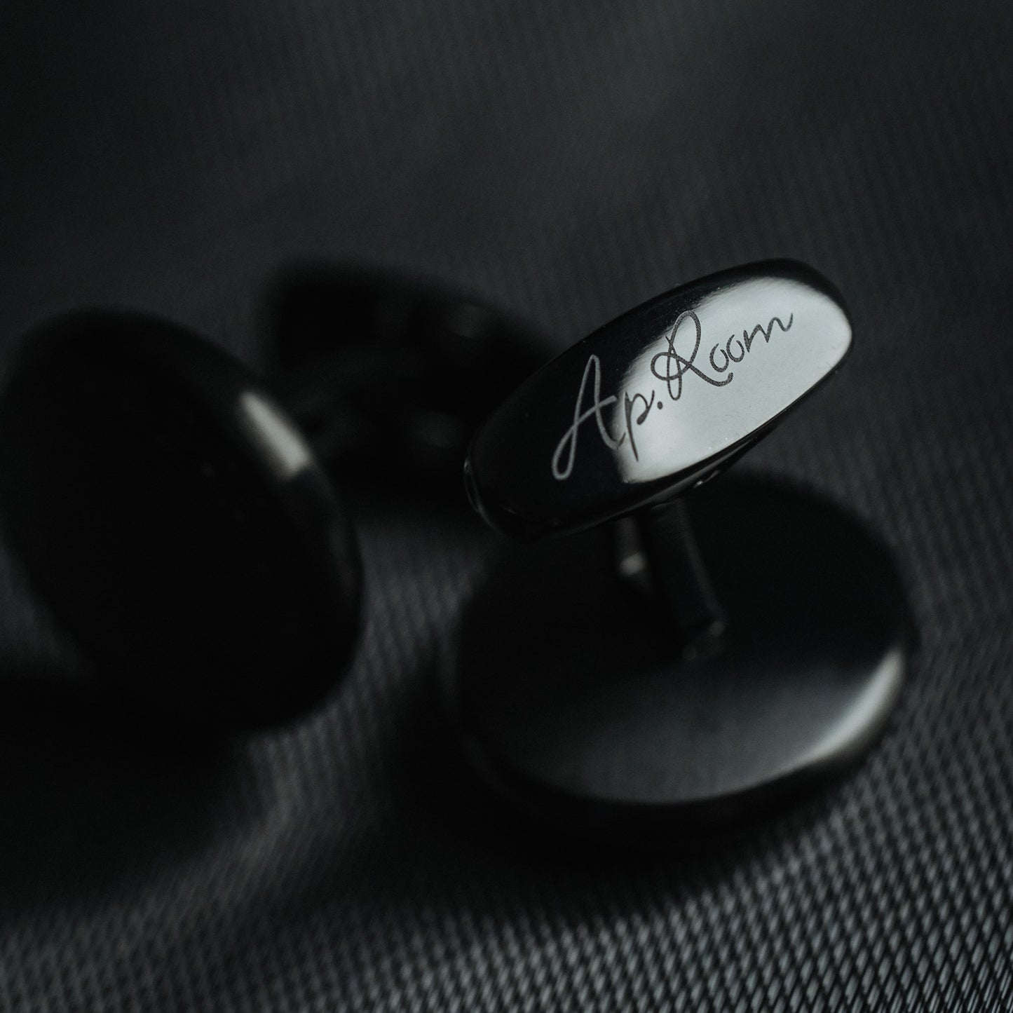 Elegant Black Cufflinks Packaged in Premium Gift Box