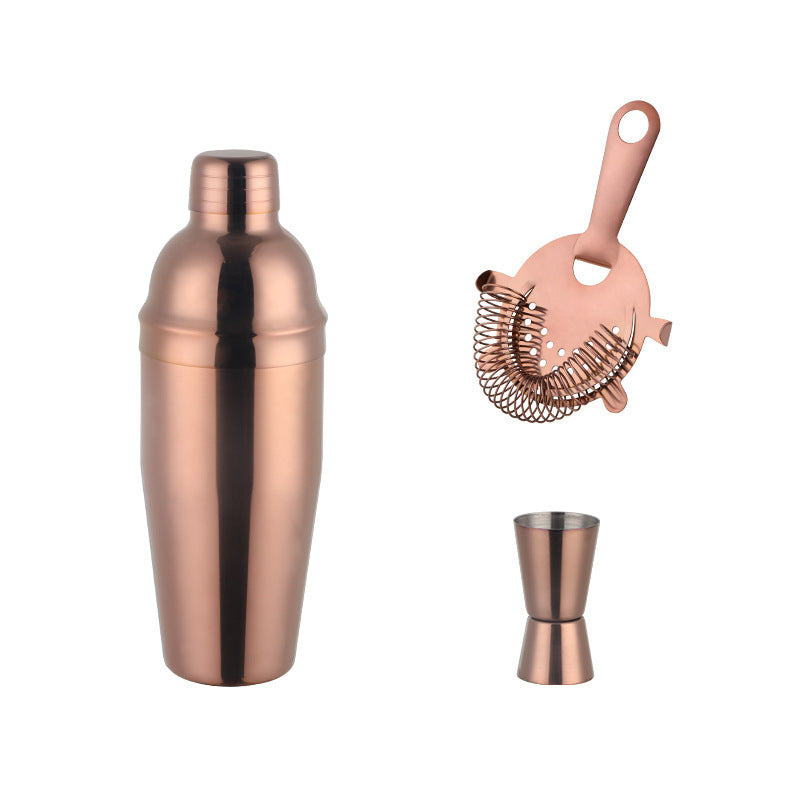 Stunning golden titanium-plated cocktail shaker, crafted from high-quality stainless steel.