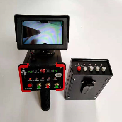Adjustable metal detector with an LCD display for easy control and customization.