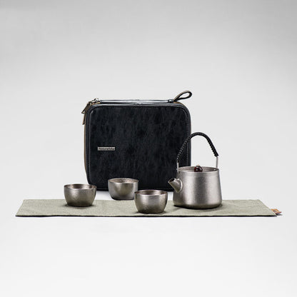 Lightweight 250ml titanium teapot included in the Wild Wind Tea Set.