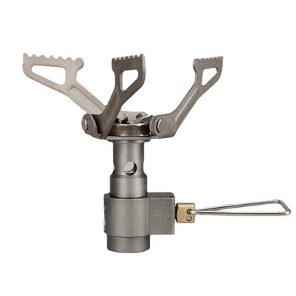 High-speed rotary flame titanium camping stove for quick and efficient outdoor cooking.