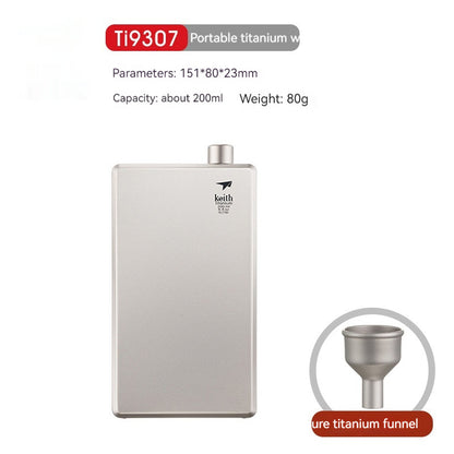 Contemporary Design Pure Titanium Square Wine Pot
