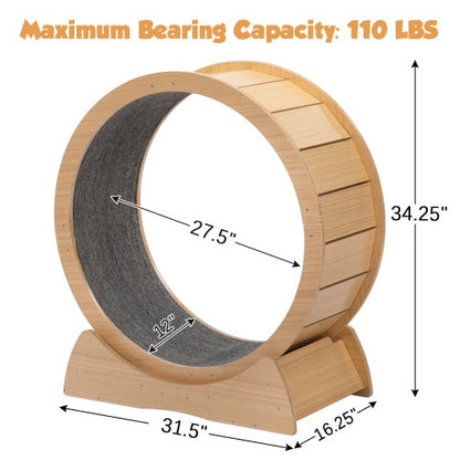 Eco-friendly wooden cat wheel with smooth finish