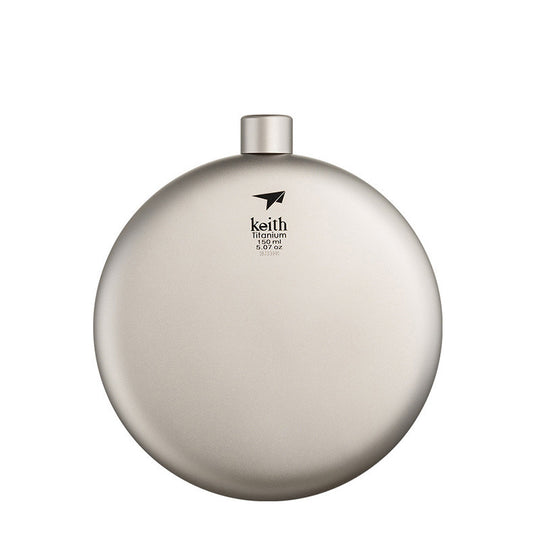 Sleek Pure Titanium Hip Flask with 150ml Capacity for Outdoor Use