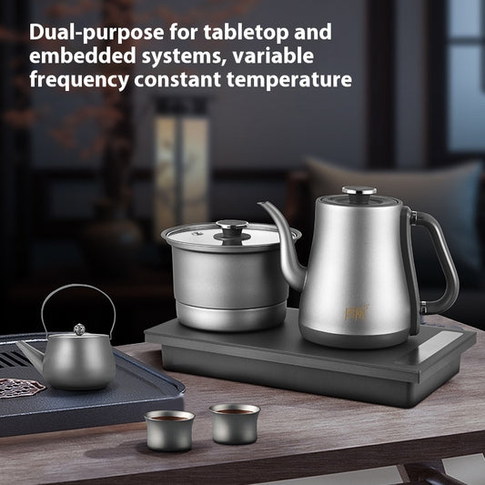 Image of the Pure Titanium Electric Kettle with a modern Titanium Gray finish.