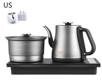 Packaging of the Pure Titanium Electric Kettle with all included components.