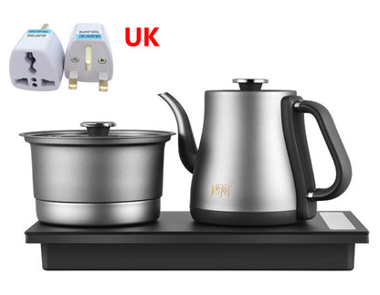 Pure Titanium Electric Kettle boiling water with its powerful chassis heating system.