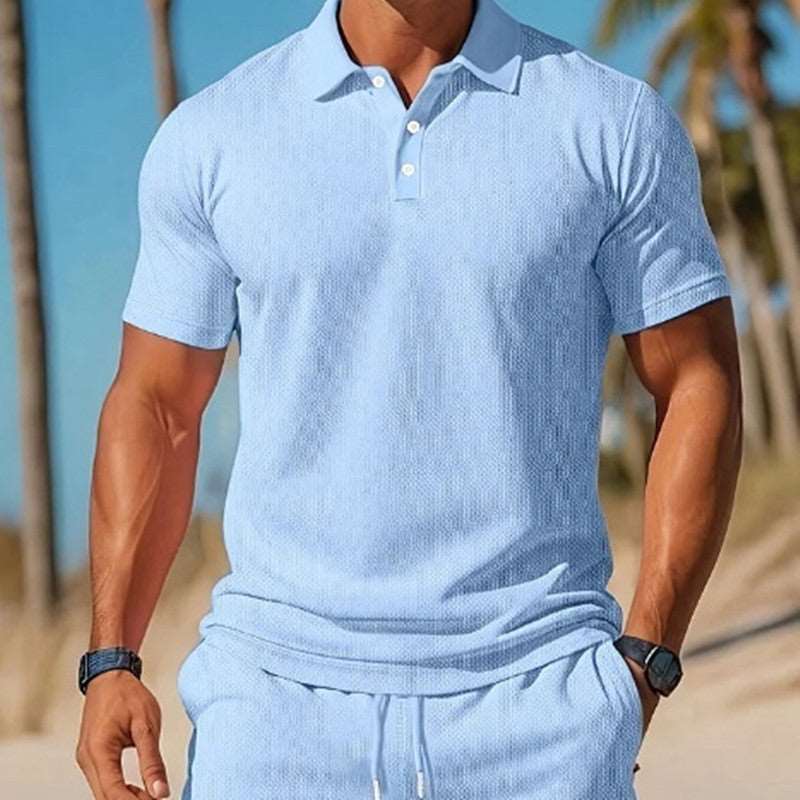 Bold Comfort Polo Set – Short Sleeve Shirt & Shorts for Modern Men