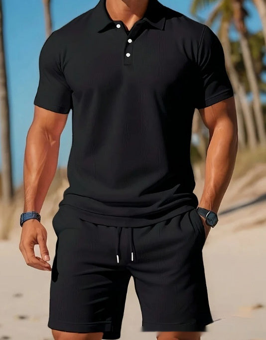 RX Style 4 short sleeve polo outfit worn in casual setting
