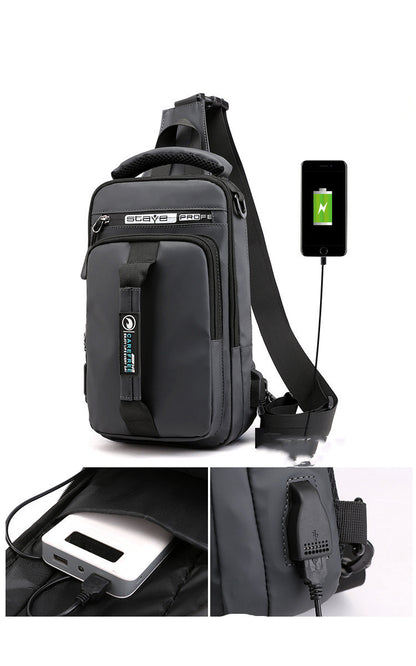 Stylish laptop backpack for men in a minimalist setting