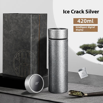 420ml Pure Titanium Vacuum Tumbler for Hot & Cold Beverages