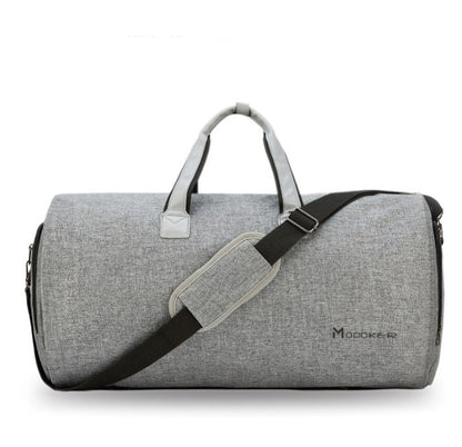 Stylish travel garment duffel bag made from water-repellent nylon