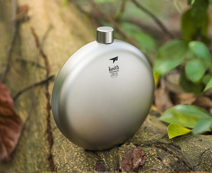 Compact Pure Titanium Hip Flask Perfect for Travel and Outdoor Activities