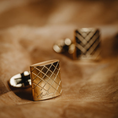 Men’s Gold French Cufflinks Styled for Business and Casual Occasions