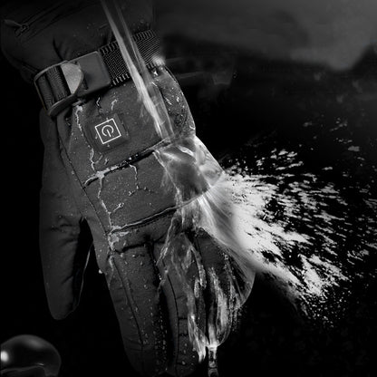 Battery-powered heated gloves with 4000mAh lithium batteries for up to 6 hours of warmth.
